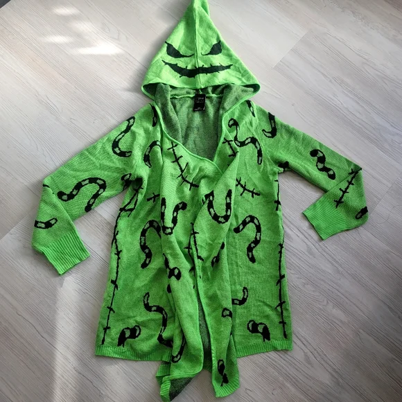 Disney Green Hooded Cardigan with Black Accents - Picture 2 of 15